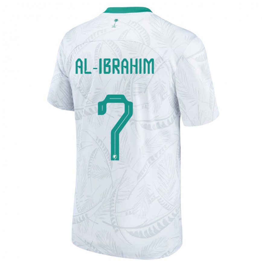 Vaikiškas Saudo Arabijos Noura Al Ibrahim #7 Baltas Namų Marškinėliai 22-24 T-shirt