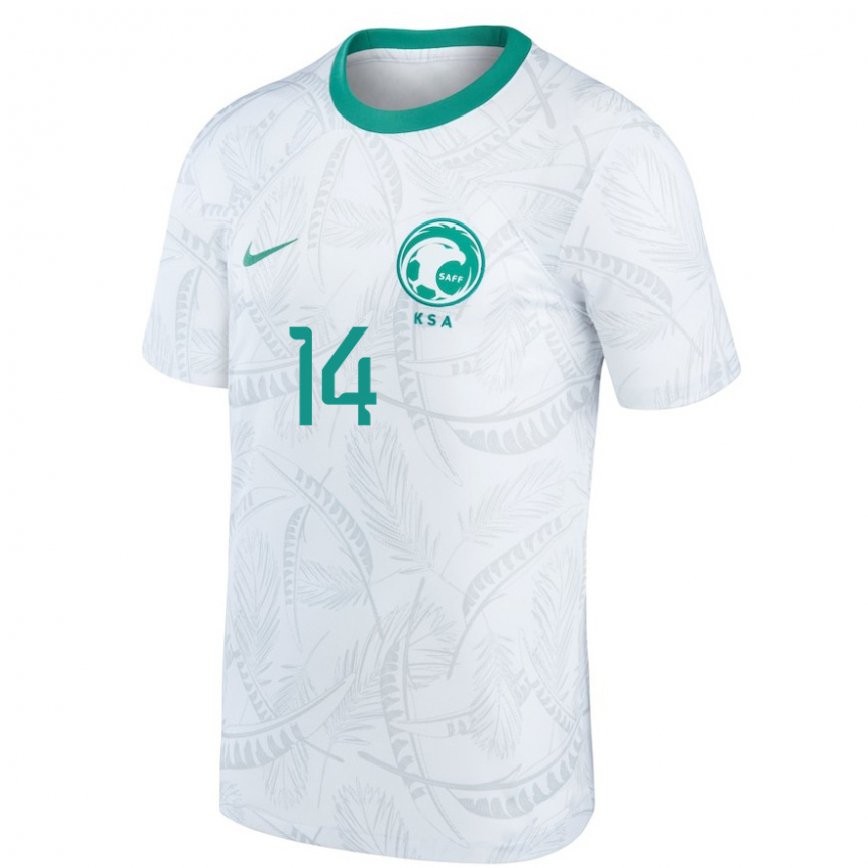 Vaikiškas Saudo Arabijos Al Bandari Mubarak #14 Baltas Namų Marškinėliai 22-24 T-shirt