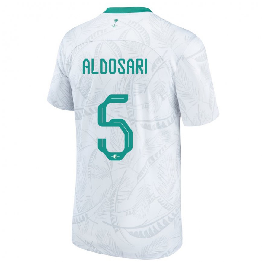 Vaikiškas Saudo Arabijos Mohammed Aldosari #5 Baltas Namų Marškinėliai 22-24 T-shirt