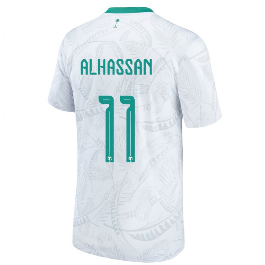 Vaikiškas Saudo Arabijos Abbas Alhassan #11 Baltas Namų Marškinėliai 22-24 T-shirt