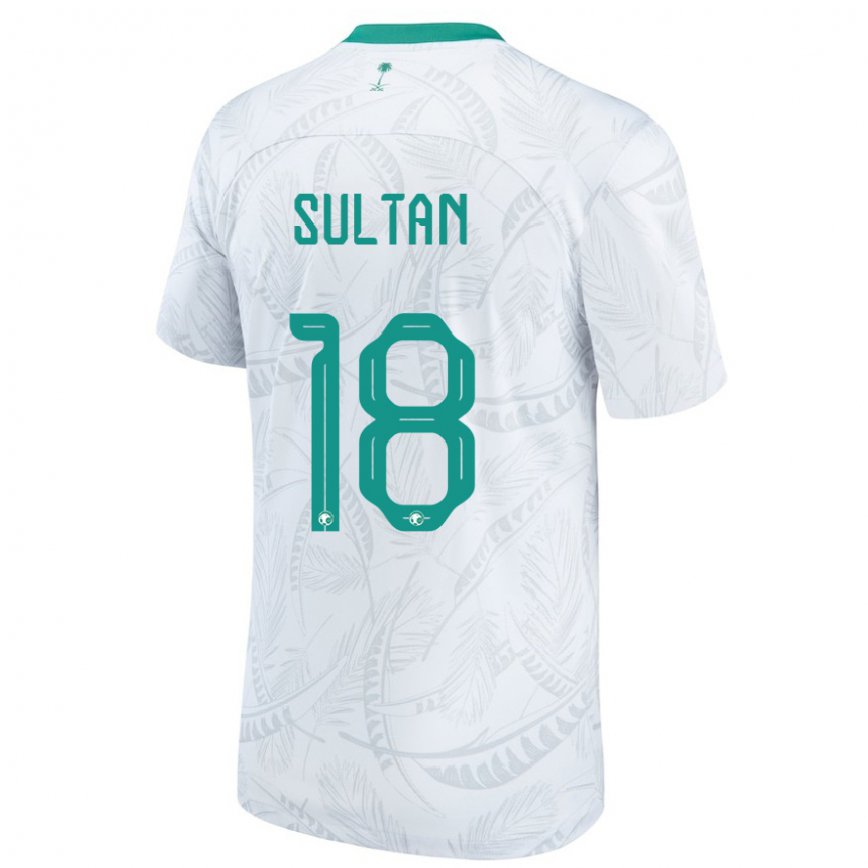 Vaikiškas Saudo Arabijos Qasim Sultan #18 Baltas Namų Marškinėliai 22-24 T-shirt