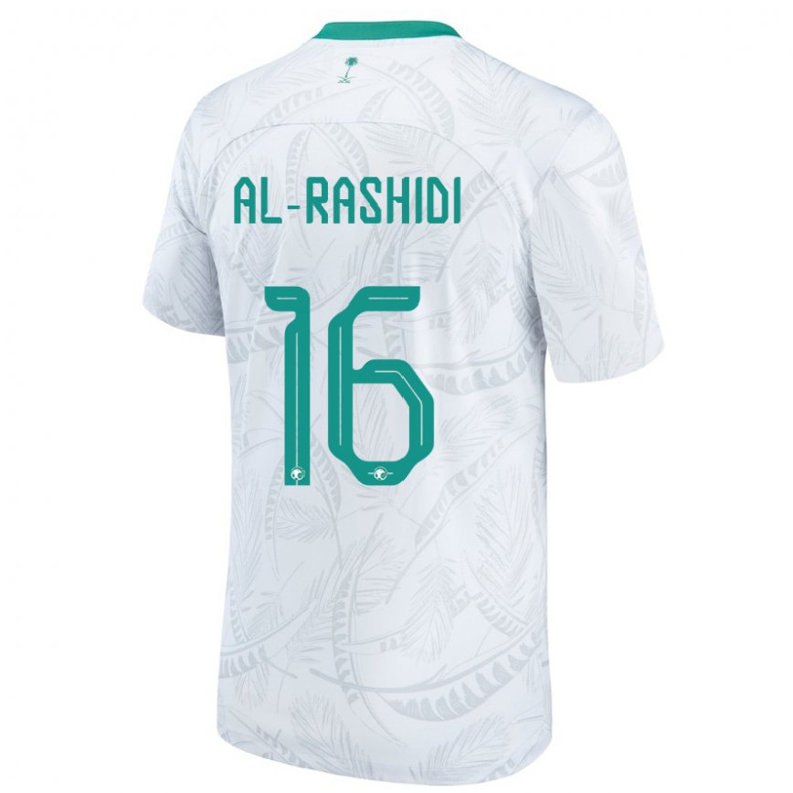 Vaikiškas Saudo Arabijos Mohammed Al Rashidi #16 Baltas Namų Marškinėliai 22-24 T-shirt