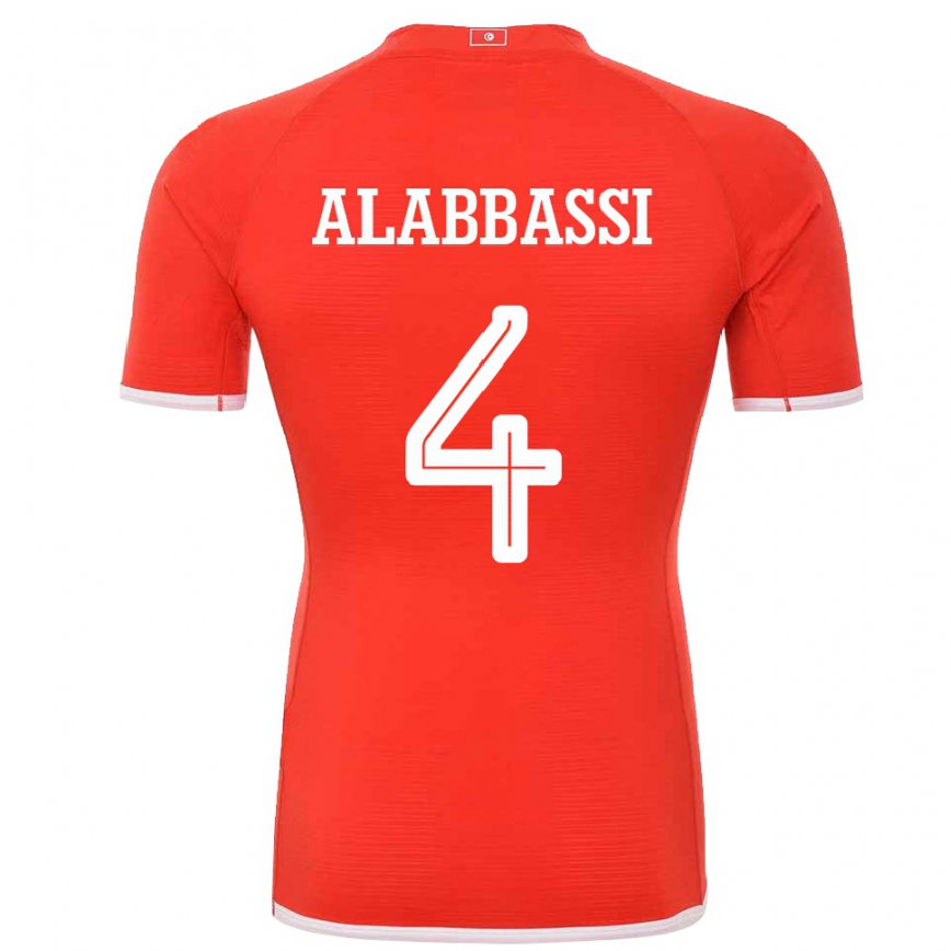 Vaikiškas Tuniso Chaima Alabbassi #4 Raudona Namų Marškinėliai 22-24 T-shirt