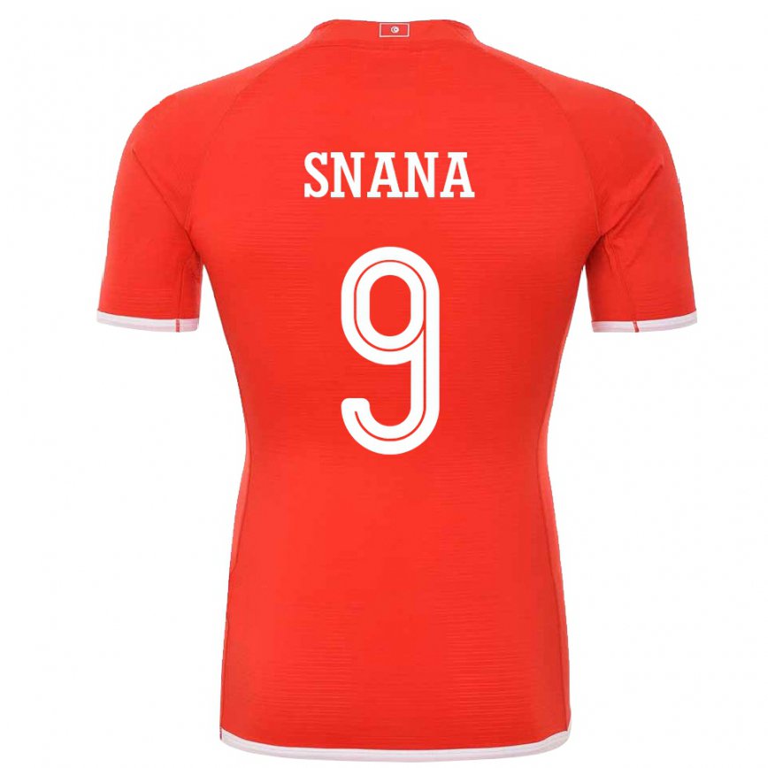 Vaikiškas Tuniso Youssef Snana #9 Raudona Namų Marškinėliai 22-24 T-shirt