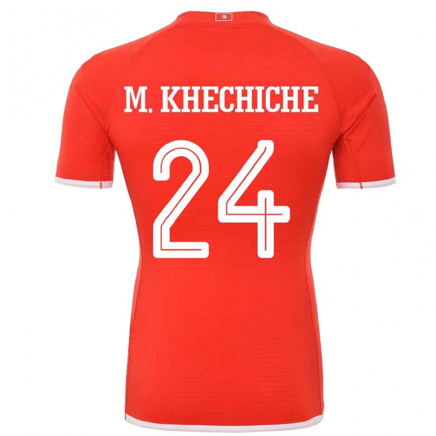 Vaikiškas Tuniso Mohamed Amine Khechiche #24 Raudona Namų Marškinėliai 22-24 T-shirt