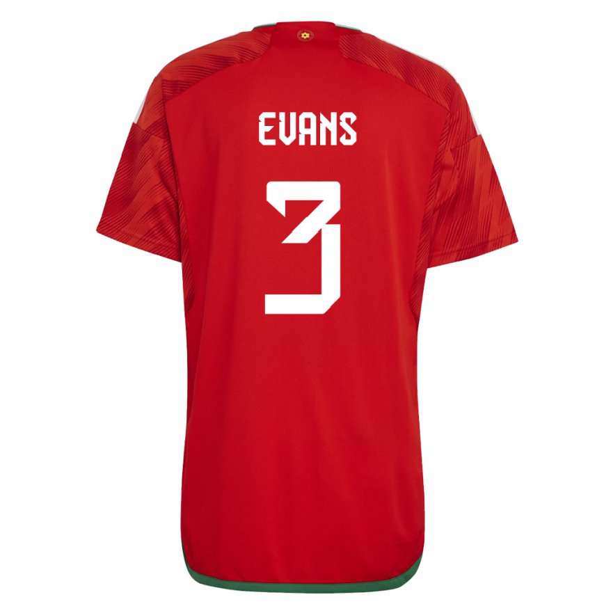 Vaikiškas Velso Gemma Evans #3 Raudona Namų Marškinėliai 22-24 T-shirt