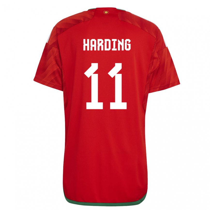 Vaikiškas Velso Natasha Harding #11 Raudona Namų Marškinėliai 22-24 T-shirt