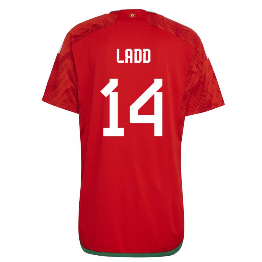 Vaikiškas Velso Hayley Ladd #14 Raudona Namų Marškinėliai 22-24 T-shirt