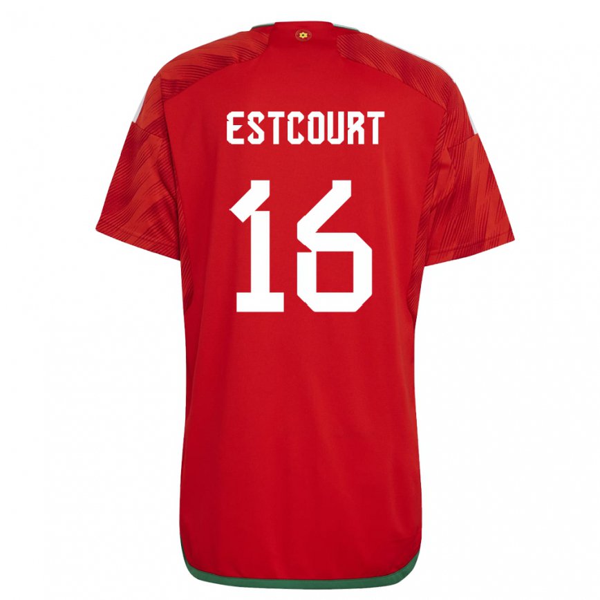 Vaikiškas Velso Charlotte Estcourt #16 Raudona Namų Marškinėliai 22-24 T-shirt