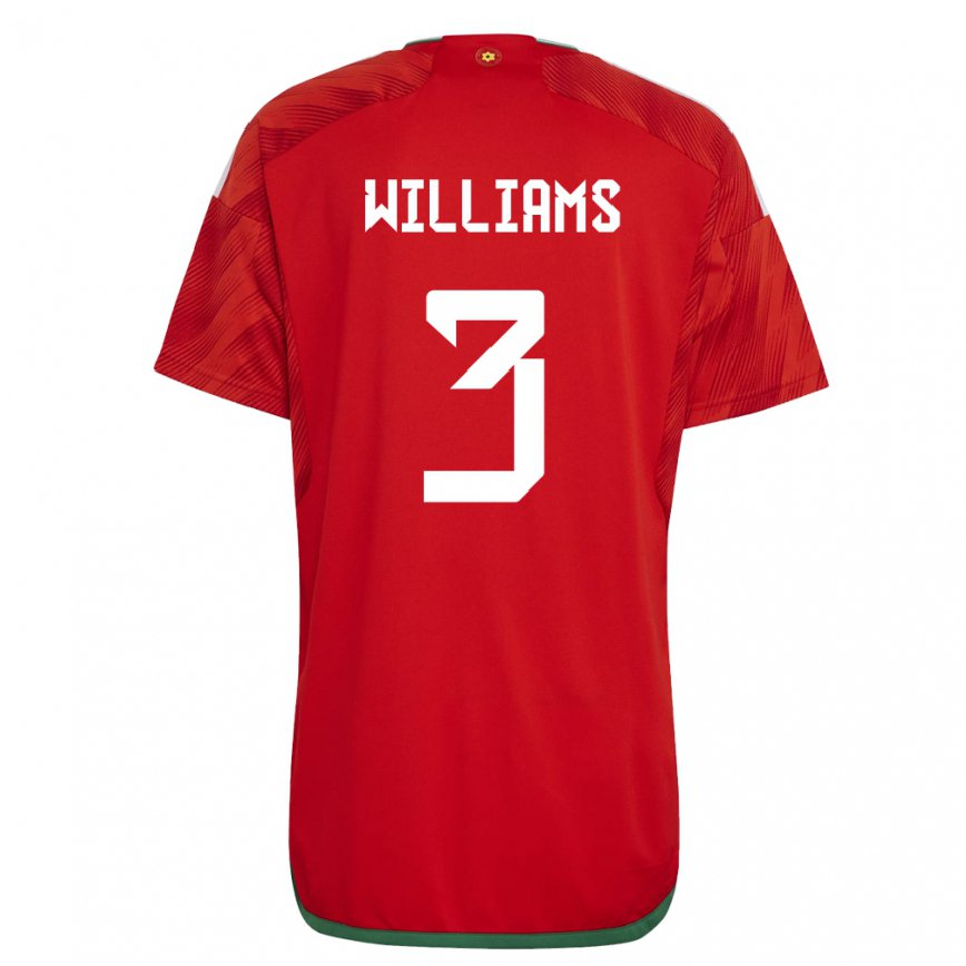 Vaikiškas Velso Zac Williams #3 Raudona Namų Marškinėliai 22-24 T-shirt