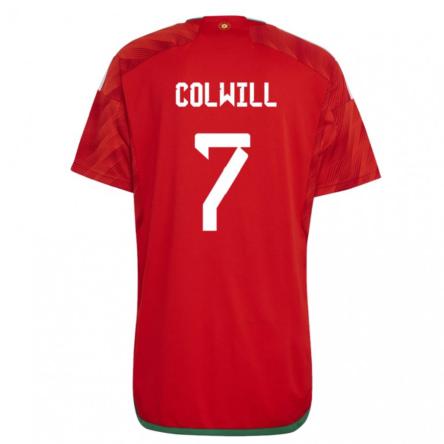 Vaikiškas Velso Joel Colwill #7 Raudona Namų Marškinėliai 22-24 T-shirt