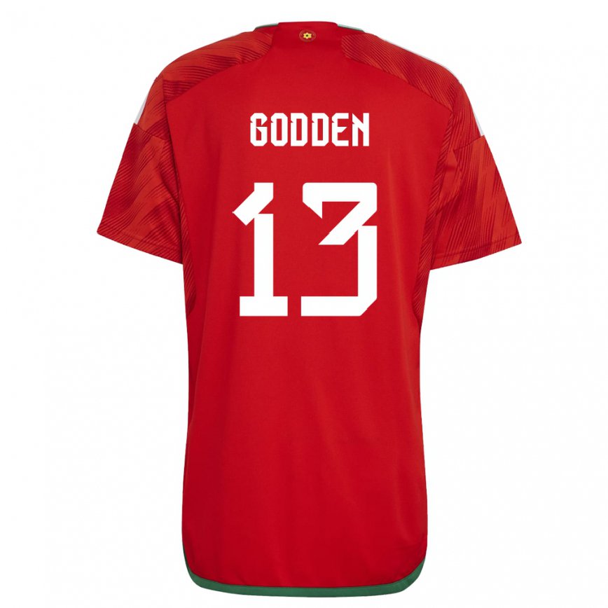 Vaikiškas Velso Scott Godden #13 Raudona Namų Marškinėliai 22-24 T-shirt