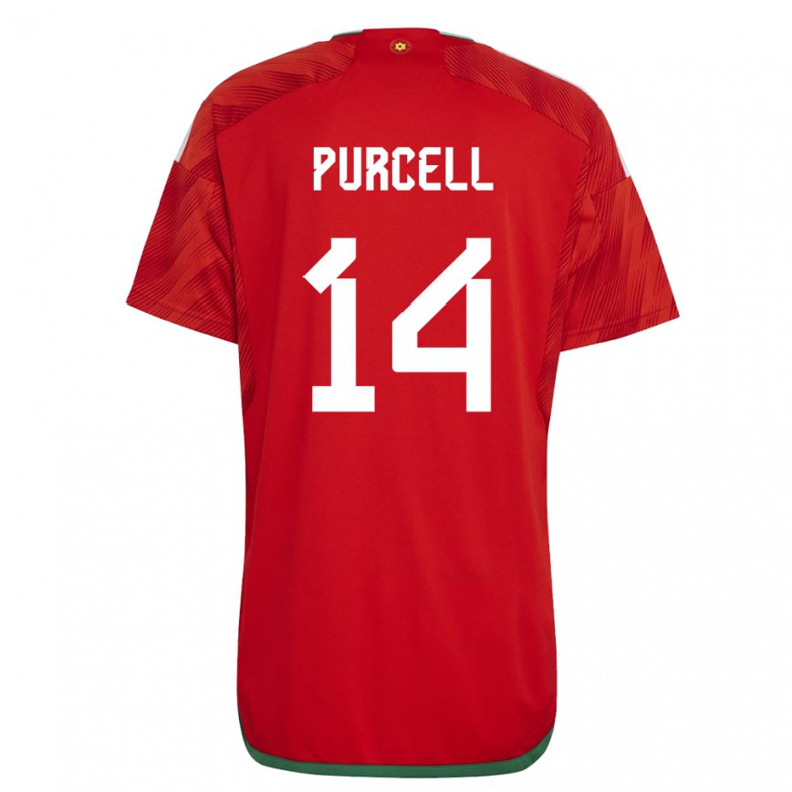 Vaikiškas Velso Benjamin Purcell #14 Raudona Namų Marškinėliai 22-24 T-shirt