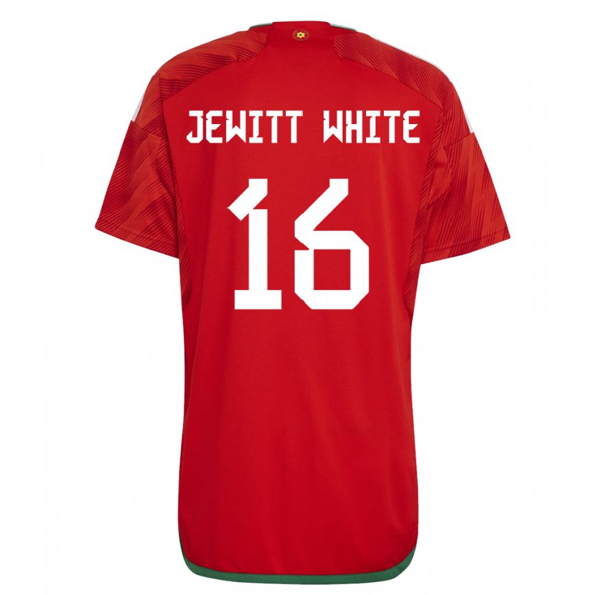 Vaikiškas Velso Harry Jewitt White #16 Raudona Namų Marškinėliai 22-24 T-shirt