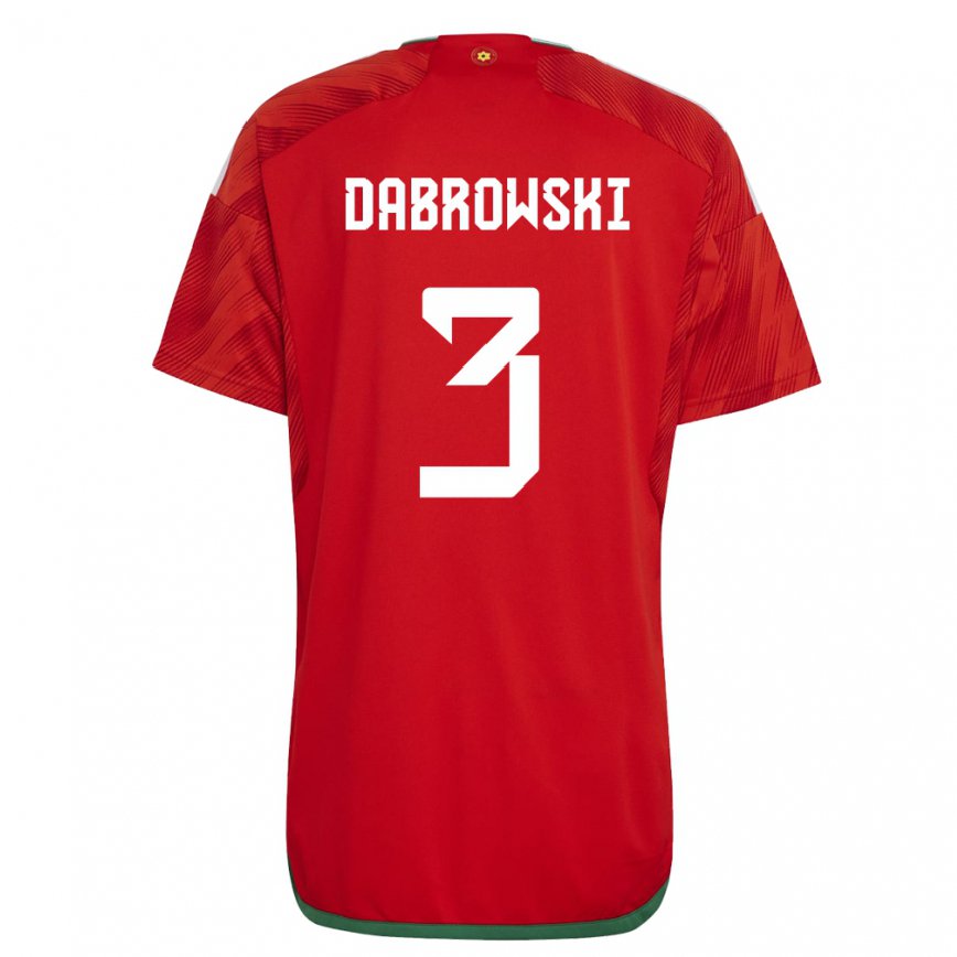 Vaikiškas Velso Sebastian Dabrowski #3 Raudona Namų Marškinėliai 22-24 T-shirt