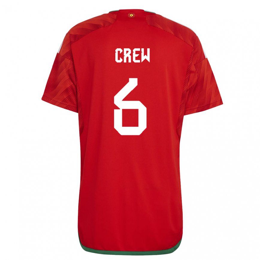 Vaikiškas Velso Charlie Crew #6 Raudona Namų Marškinėliai 22-24 T-shirt