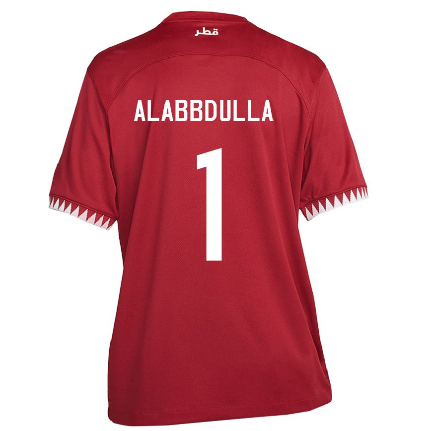 Vaikiškas Kataro Latifa Alabbdulla #1 Maroon Namų Marškinėliai 22-24 T-shirt