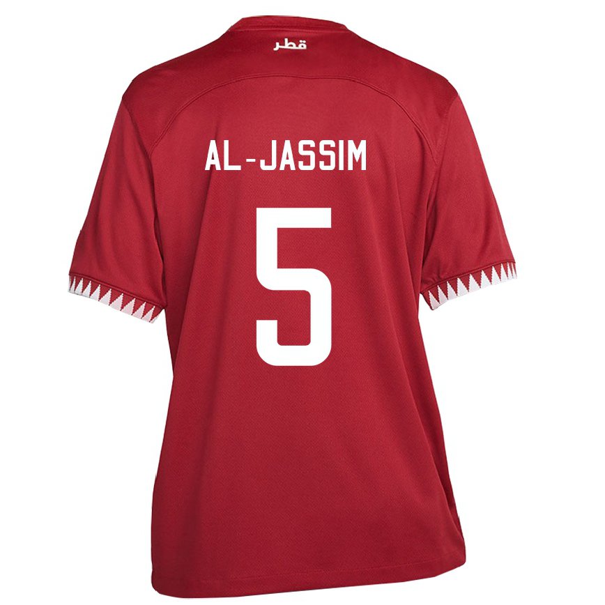 Vaikiškas Kataro Dana Al Jassim #5 Maroon Namų Marškinėliai 22-24 T-shirt