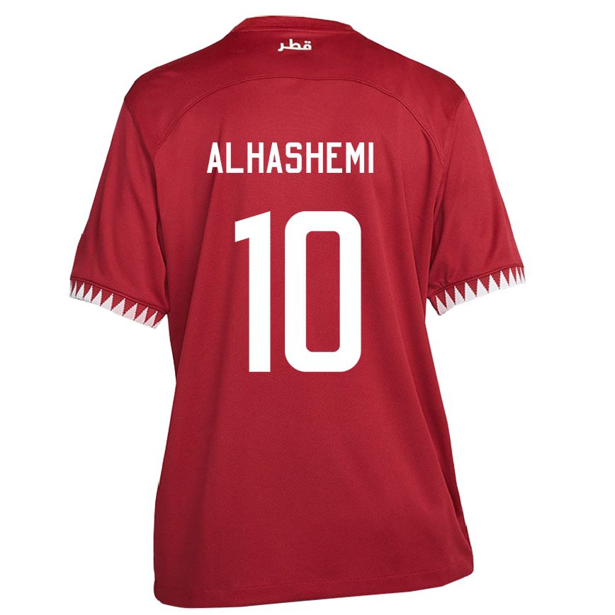 Vaikiškas Kataro Suaad Alhashemi #10 Maroon Namų Marškinėliai 22-24 T-shirt