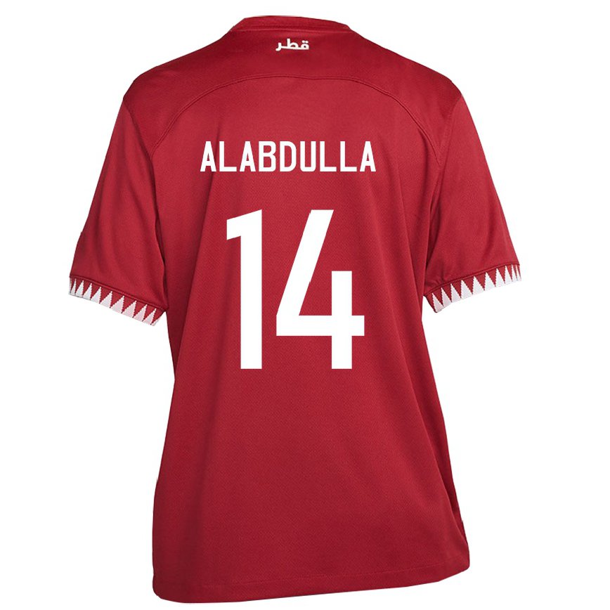 Vaikiškas Kataro Moudhi Alabdulla #14 Maroon Namų Marškinėliai 22-24 T-shirt