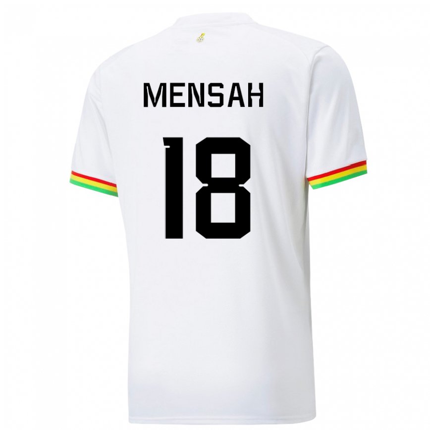 Vaikiškas Ganos Isaac Mensah #18 Baltas Namų Marškinėliai 22-24 T-shirt