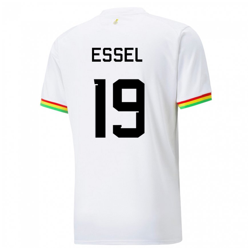 Vaikiškas Ganos Aaron Essel #19 Baltas Namų Marškinėliai 22-24 T-shirt