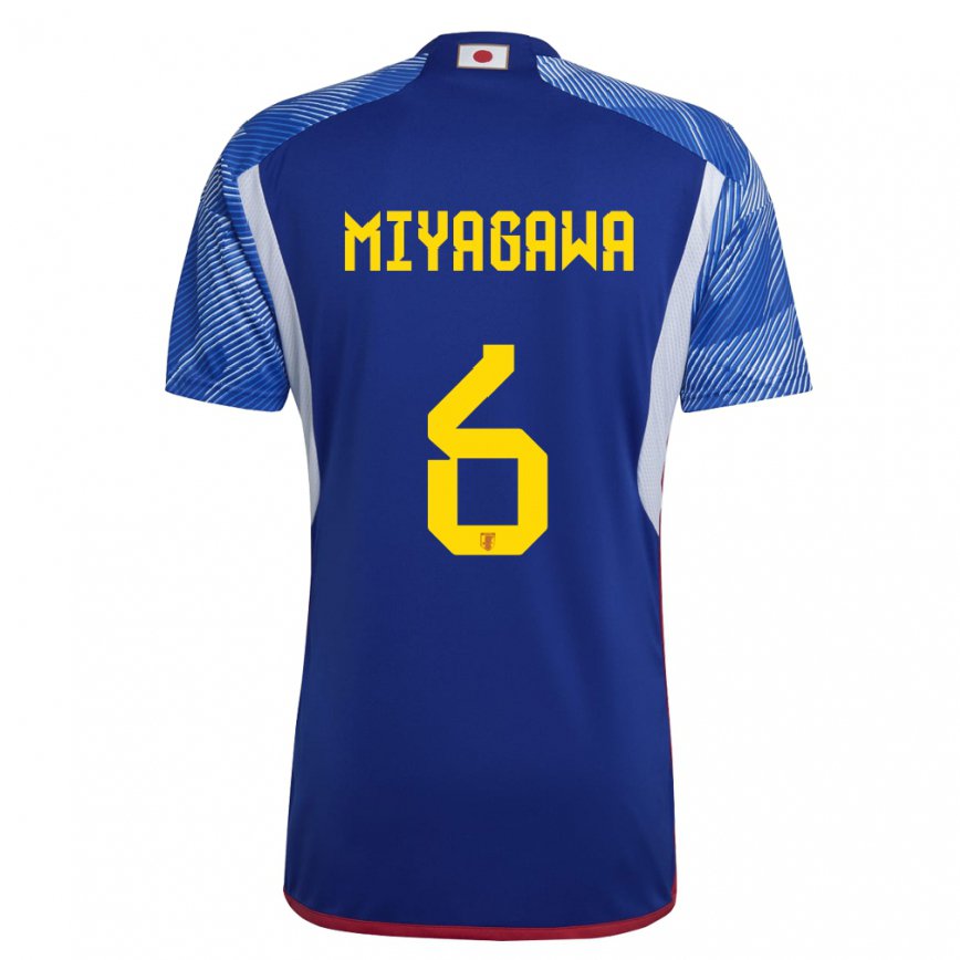 Vaikiškas Japonijos Asato Miyagawa #6 Karališkai Mėlyna Namų Marškinėliai 22-24 T-shirt