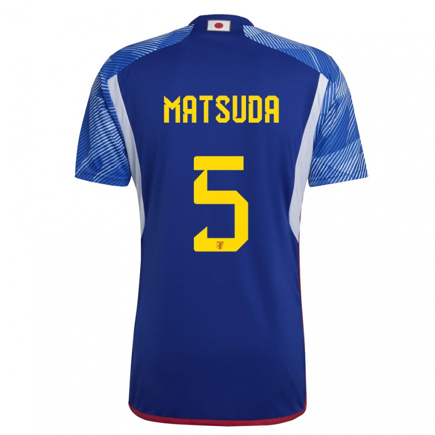 Vaikiškas Japonijos Hayate Matsuda #5 Karališkai Mėlyna Namų Marškinėliai 22-24 T-shirt