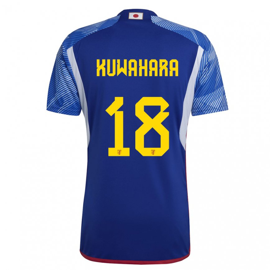 Vaikiškas Japonijos Rikuto Kuwahara #18 Karališkai Mėlyna Namų Marškinėliai 22-24 T-shirt