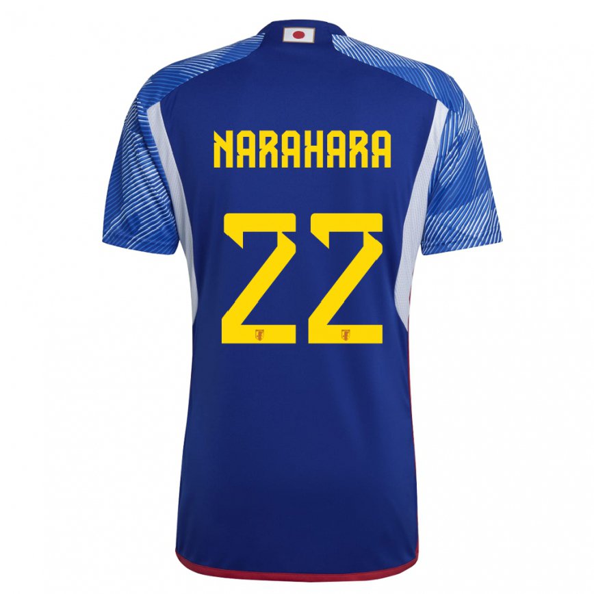 Vaikiškas Japonijos Yoshiki Narahara #22 Karališkai Mėlyna Namų Marškinėliai 22-24 T-shirt