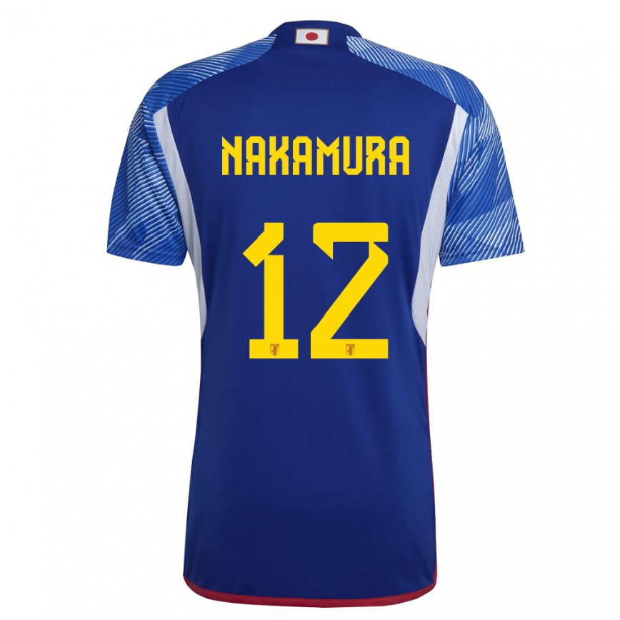 Vaikiškas Japonijos Keisuke Nakamura #12 Karališkai Mėlyna Namų Marškinėliai 22-24 T-shirt