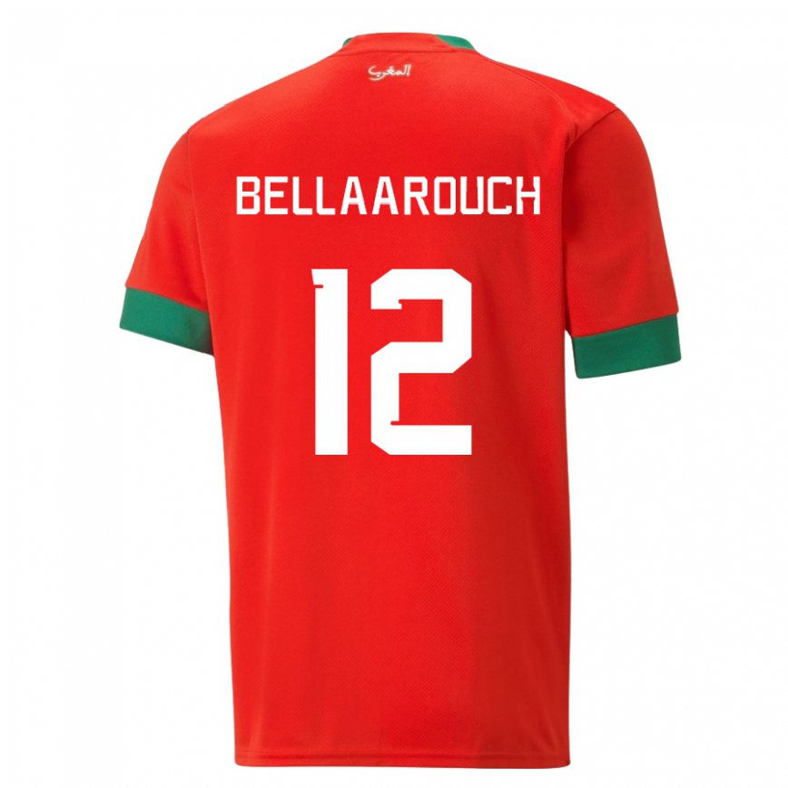 Vaikiškas Maroko Alaa Bellaarouch #12 Raudona Namų Marškinėliai 22-24 T-shirt