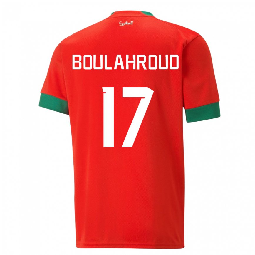 Vaikiškas Maroko Charaf Eddine Boulahroud #17 Raudona Namų Marškinėliai 22-24 T-shirt