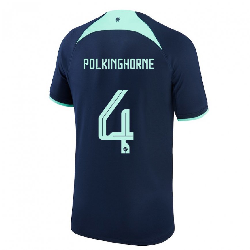 Vaikiškas Australijos Clare Polkinghorne #4 Tamsiai Mėlyna Išvykos Marškinėliai 22-24 T-shirt