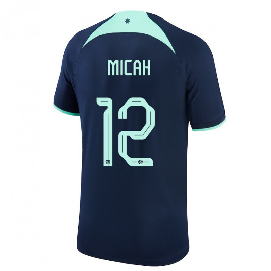 Vaikiškas Australijos Teagan Micah #12 Tamsiai Mėlyna Išvykos Marškinėliai 22-24 T-shirt