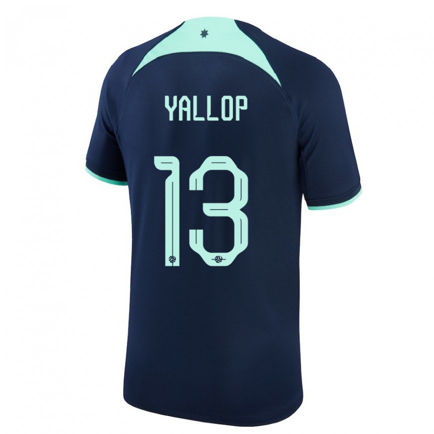 Vaikiškas Australijos Tameka Yallop #13 Tamsiai Mėlyna Išvykos Marškinėliai 22-24 T-shirt