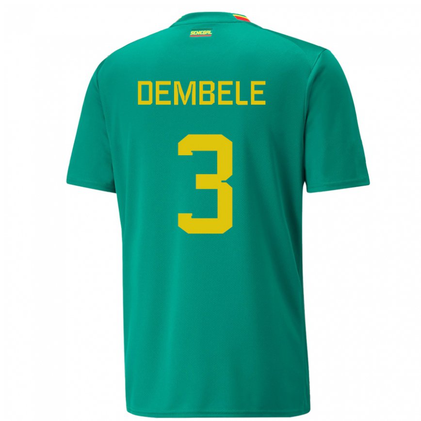 Vaikiškas Senegalo Anta Dembele #3 Žalias Išvykos Marškinėliai 22-24 T-shirt