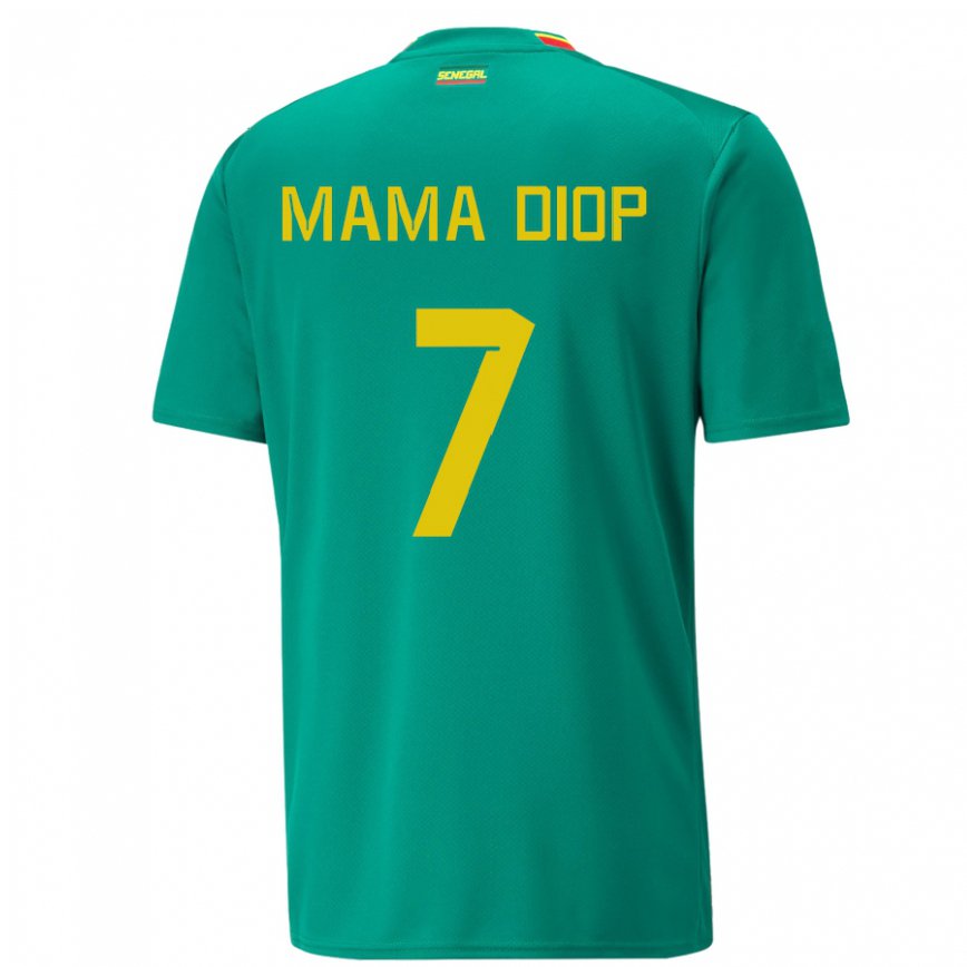 Vaikiškas Senegalo Mama Diop #7 Žalias Išvykos Marškinėliai 22-24 T-shirt