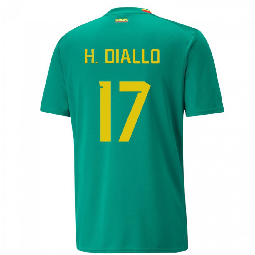 Vaikiškas Senegalo Hapsatou Malado Diallo #17 Žalias Išvykos Marškinėliai 22-24 T-shirt