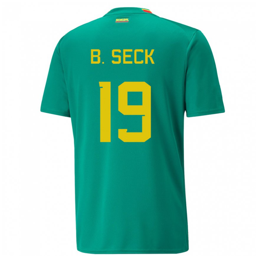 Vaikiškas Senegalo Bineta Korkel Seck #19 Žalias Išvykos Marškinėliai 22-24 T-shirt