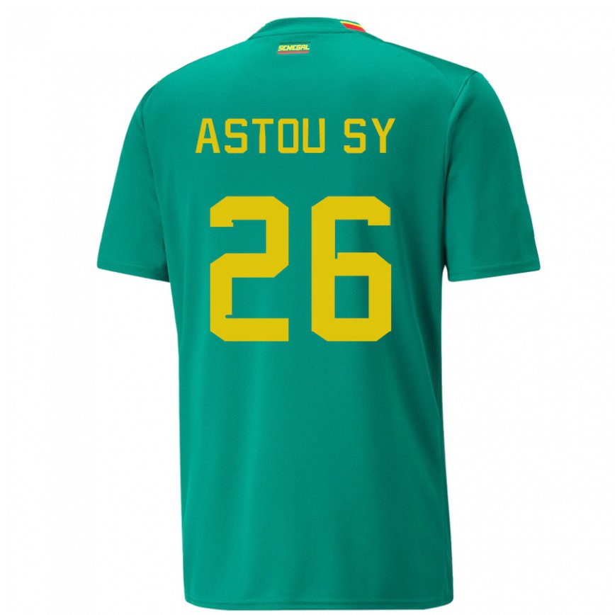 Vaikiškas Senegalo Astou Sy #26 Žalias Išvykos Marškinėliai 22-24 T-shirt