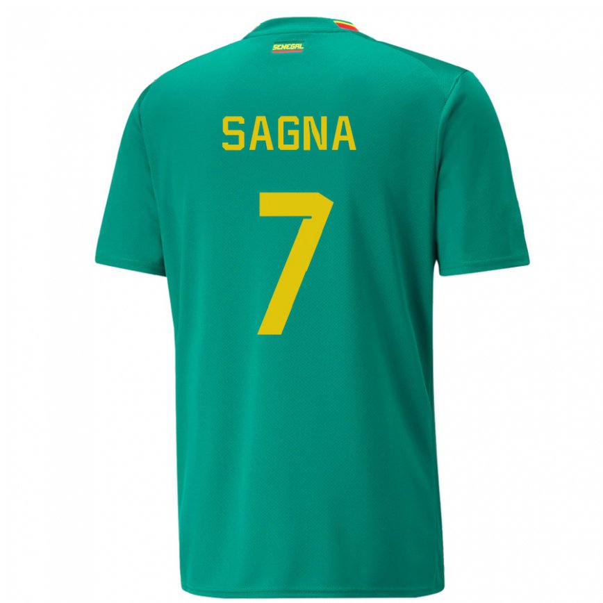 Vaikiškas Senegalo Amadou Sagna #7 Žalias Išvykos Marškinėliai 22-24 T-shirt