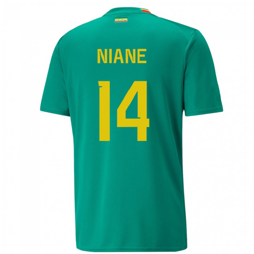 Vaikiškas Senegalo Ibrahima Niane #14 Žalias Išvykos Marškinėliai 22-24 T-shirt