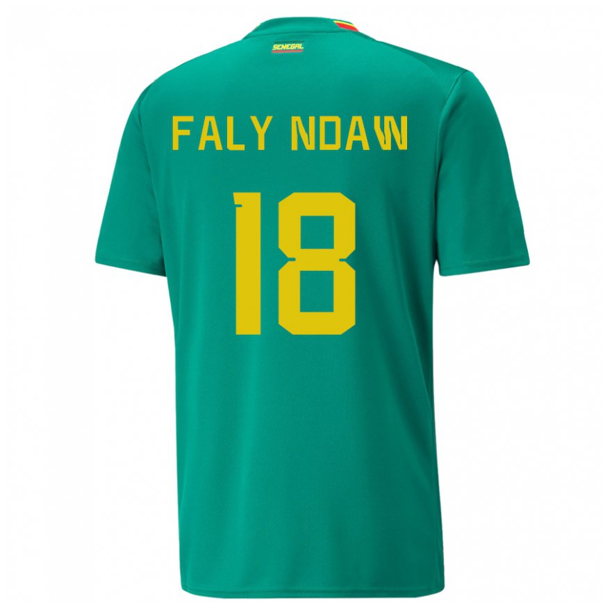 Vaikiškas Senegalo Faly Ndaw #18 Žalias Išvykos Marškinėliai 22-24 T-shirt