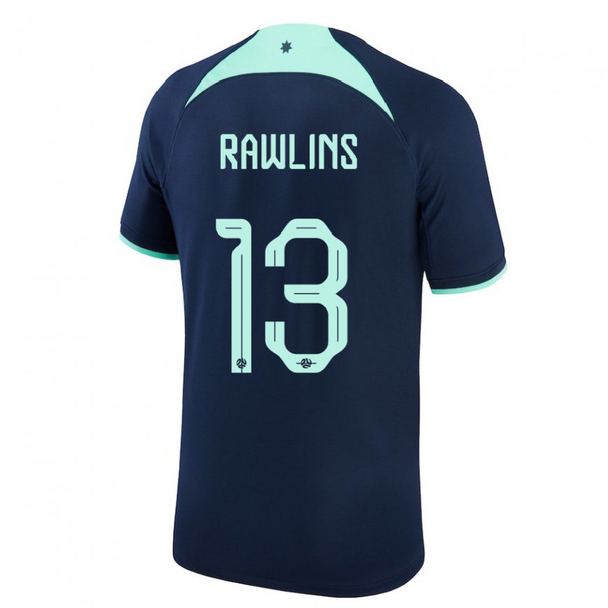 Vaikiškas Australijos Joshua Rawlins #13 Tamsiai Mėlyna Išvykos Marškinėliai 22-24 T-shirt