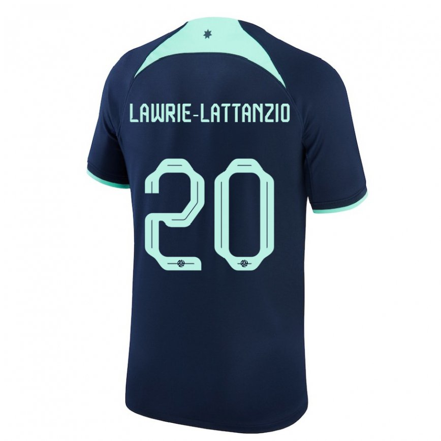 Vaikiškas Australijos Luis Lawrie Lattanzio #20 Tamsiai Mėlyna Išvykos Marškinėliai 22-24 T-shirt