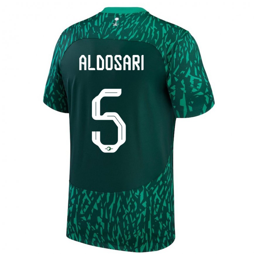 Vaikiškas Saudo Arabijos Mohammed Aldosari #5 Dark Žalias Išvykos Marškinėliai 22-24 T-shirt