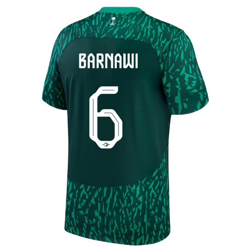 Vaikiškas Saudo Arabijos Mohammed Barnawi #6 Dark Žalias Išvykos Marškinėliai 22-24 T-shirt