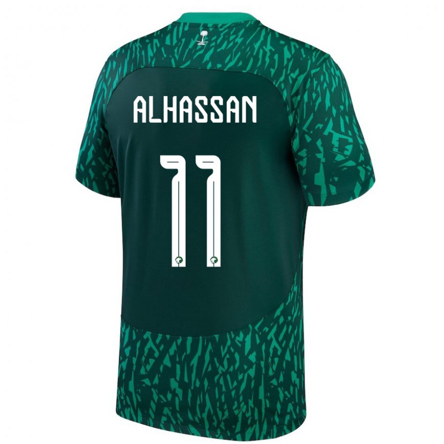 Vaikiškas Saudo Arabijos Abbas Alhassan #11 Dark Žalias Išvykos Marškinėliai 22-24 T-shirt