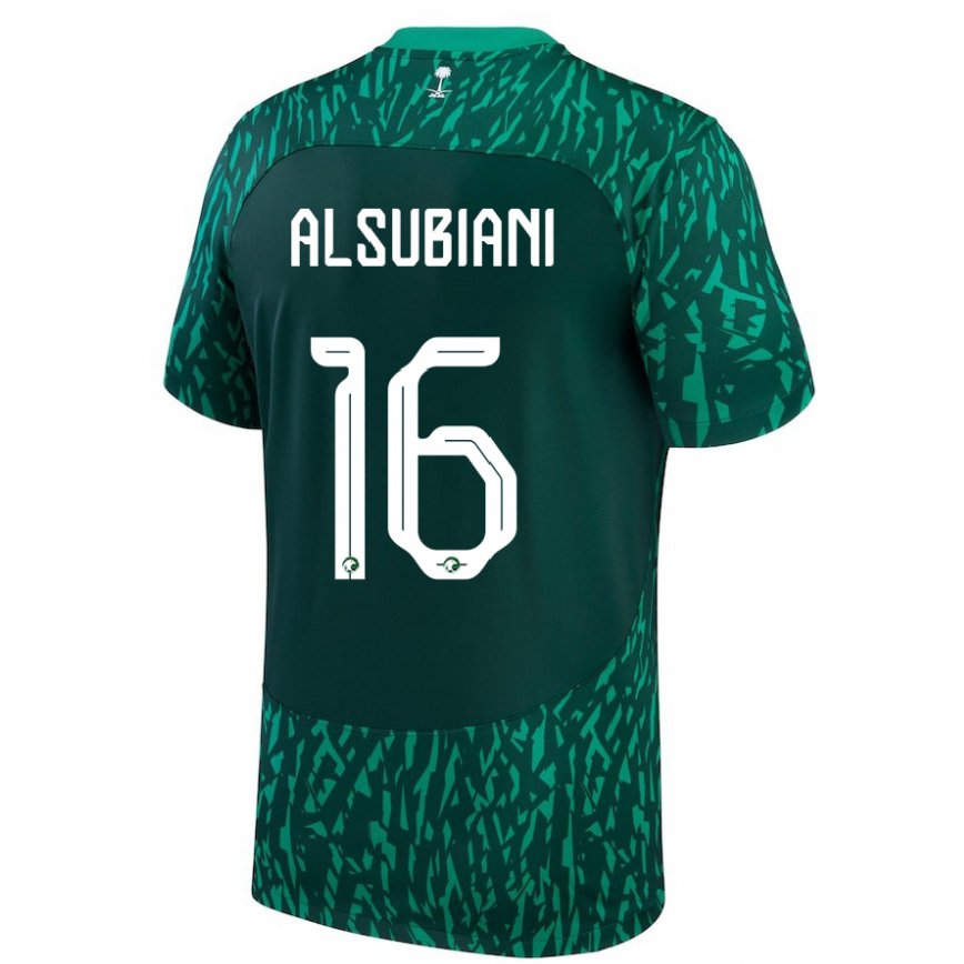 Vaikiškas Saudo Arabijos Faisal Alsubiani #16 Dark Žalias Išvykos Marškinėliai 22-24 T-shirt